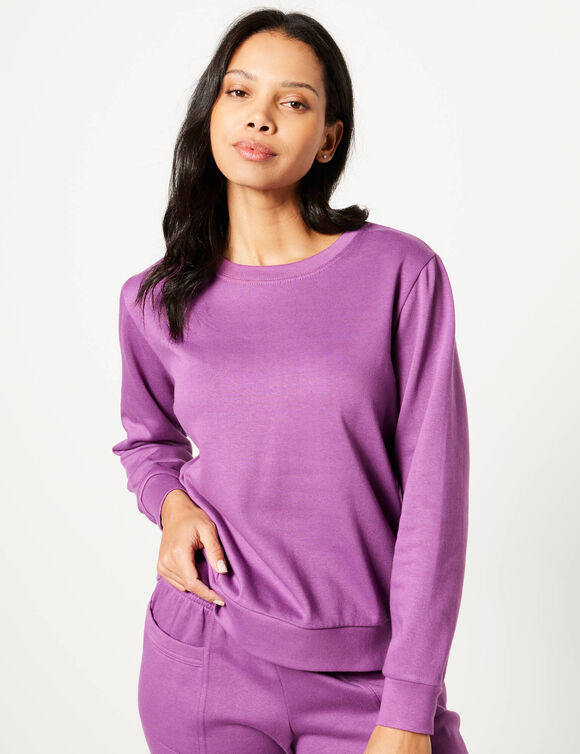 Sweat molleton uni (raisin) Sweat molleton uni (raisin)